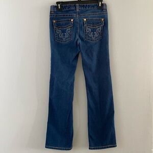 roberto cavalli jeans 26x29 Blue Embellished Low Rise Straight Dark Wash Tag 40